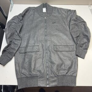 Nike Tech Pack Therma-Fit ADV Full‎ Zip Bomber Jacket S/M Gray Nylon Spandex